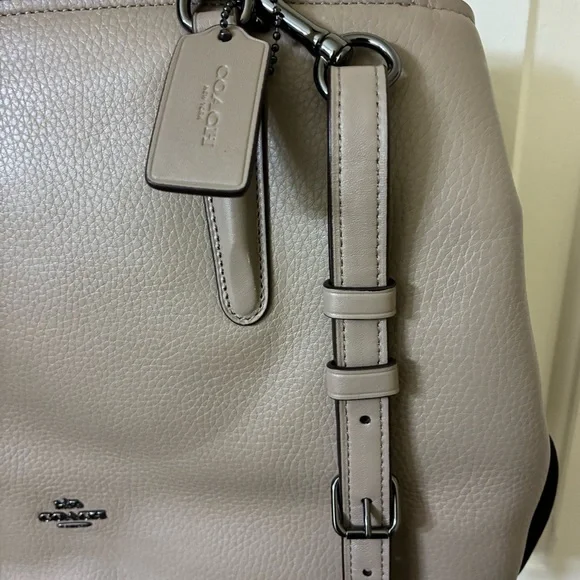 COACH Brooklyn Carryall Turnlock Shoulder Hand 2way Bag Leather BEIGE NWOT - Picture 2 of 16